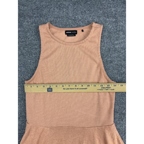Prana Dress Womens Medium Peach Sleeveless Fit Flare High Low Hem Knit Casual - Picture 3 of 9